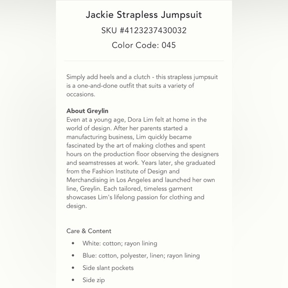 Blue Greylin Jumpsuit - Picture 4 of 9